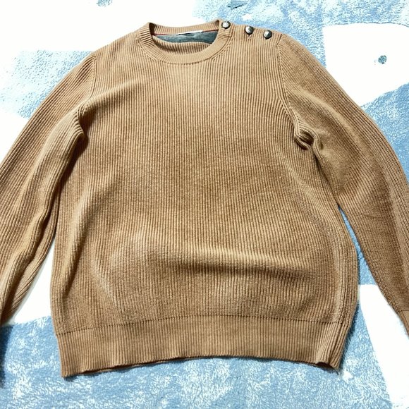 $1495 Authentic BRUNELLO CUCINELLI Made in ITALY Men's Brown Sweater Sz.54 EU - Picture 9 of 12